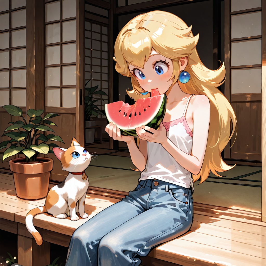よーば冷えしょった西瓜じゃー美味かじゃろ | の人気AIイラスト・グラビア