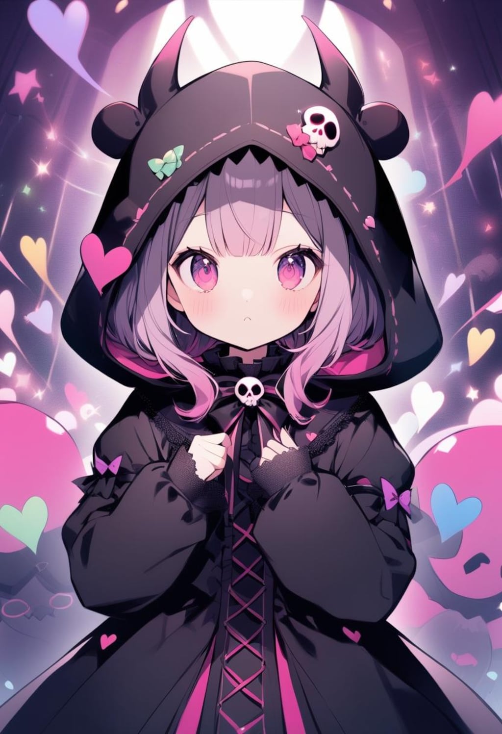 ファンシーでゴスロリ風に