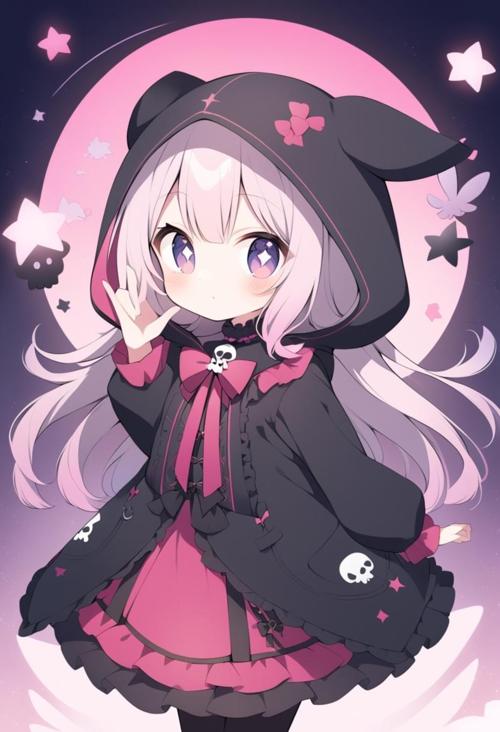 ファンシーでゴスロリ風に