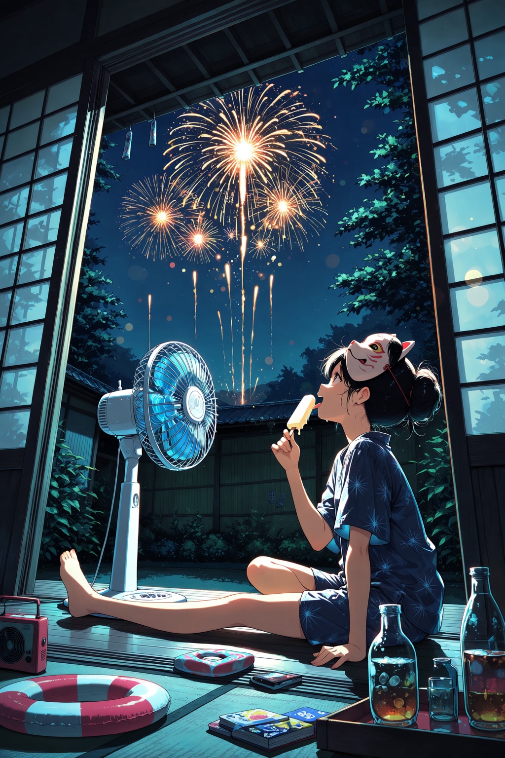 打ち上げ花火が見える家