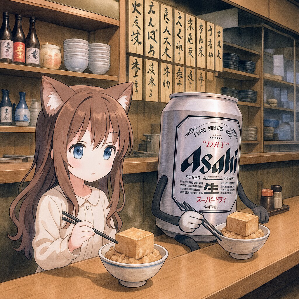 とうめしを食べる小さな女の子