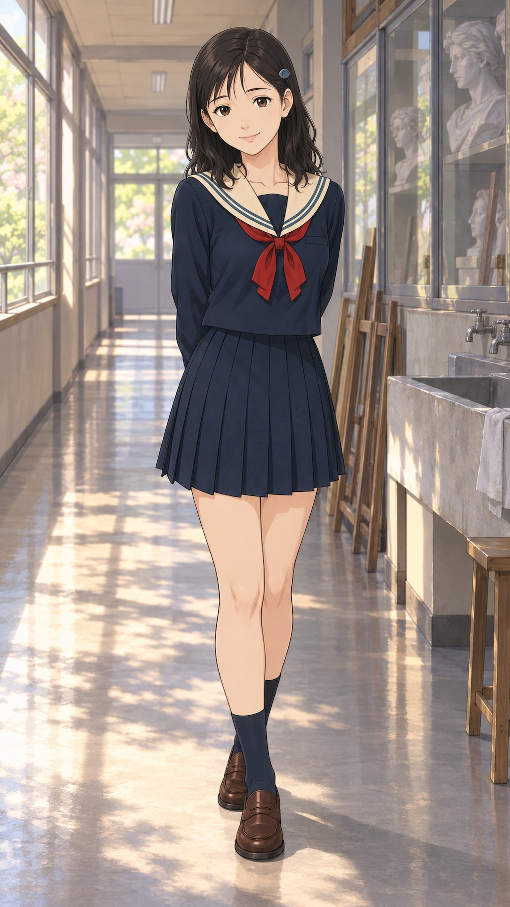 木漏れ日の体育館で君は微笑む