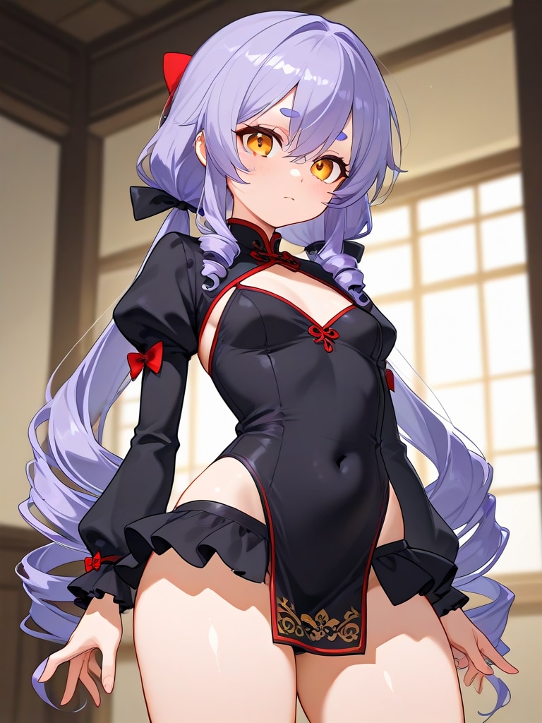 ドワーフ女の子と背後から