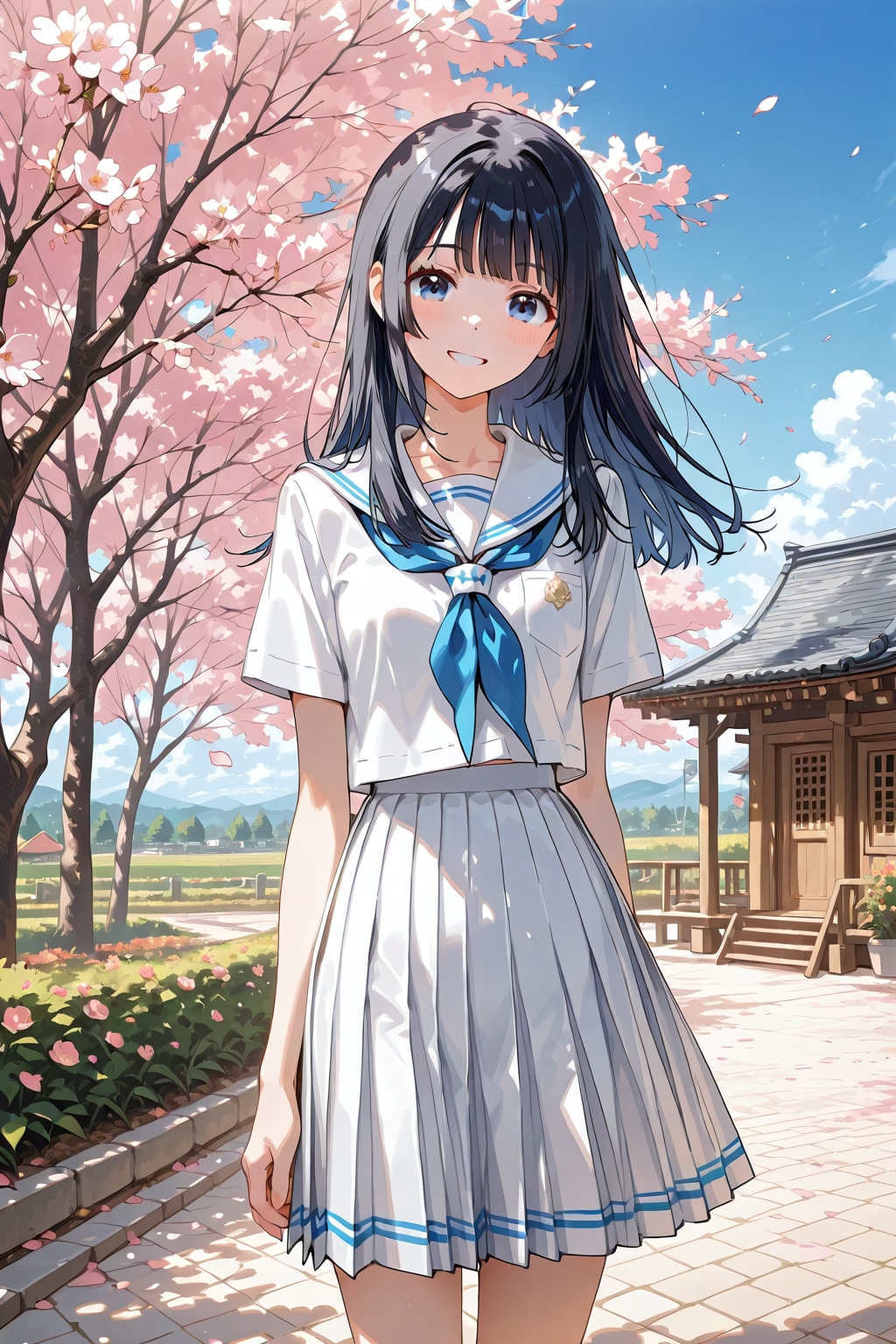 桜と女学生② | の人気AIイラスト・グラビア