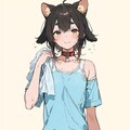 大好きなご主人とスキンシップする黒柴あずき 2枚目