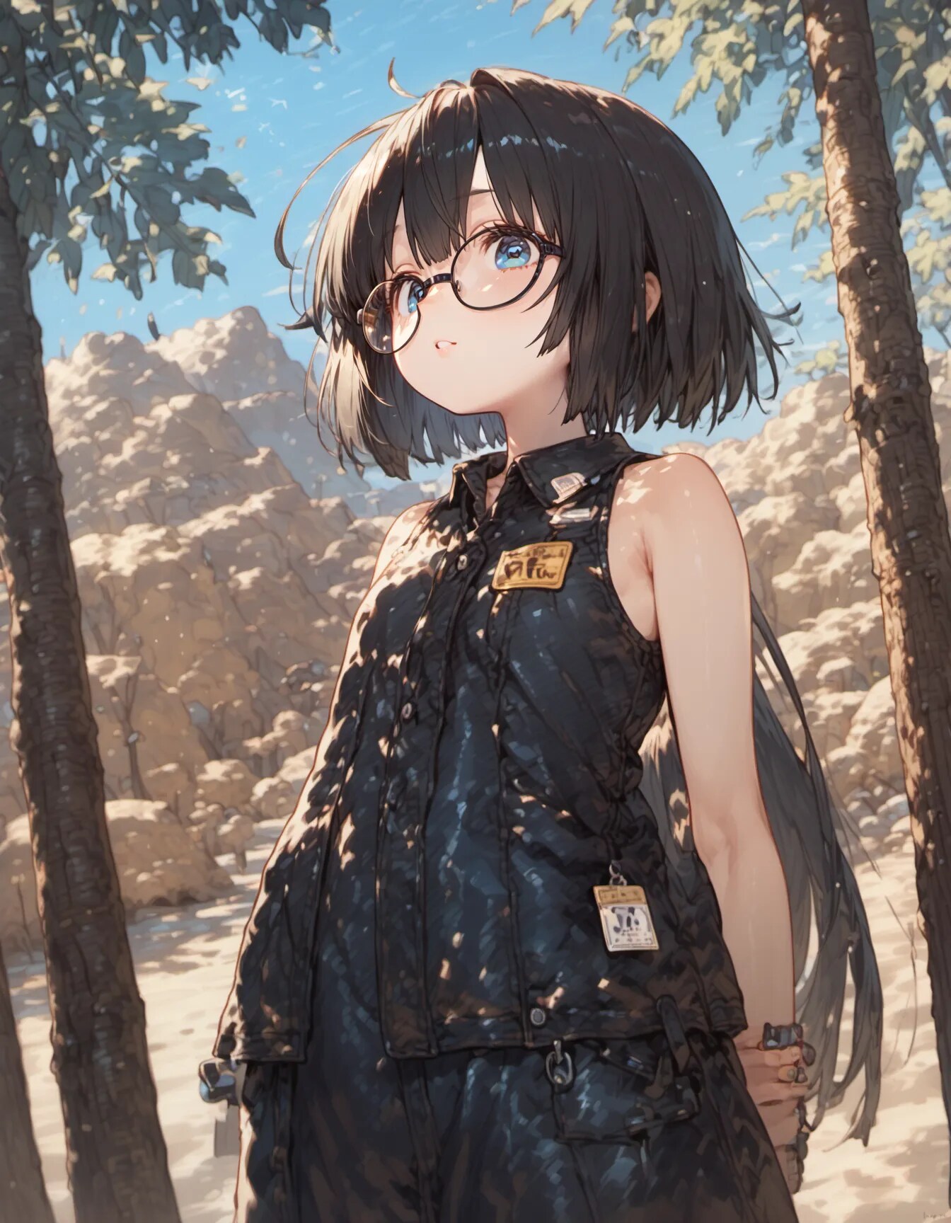 The Quiet Observer in Shadowed Woods | の人気AIイラスト・グラビア