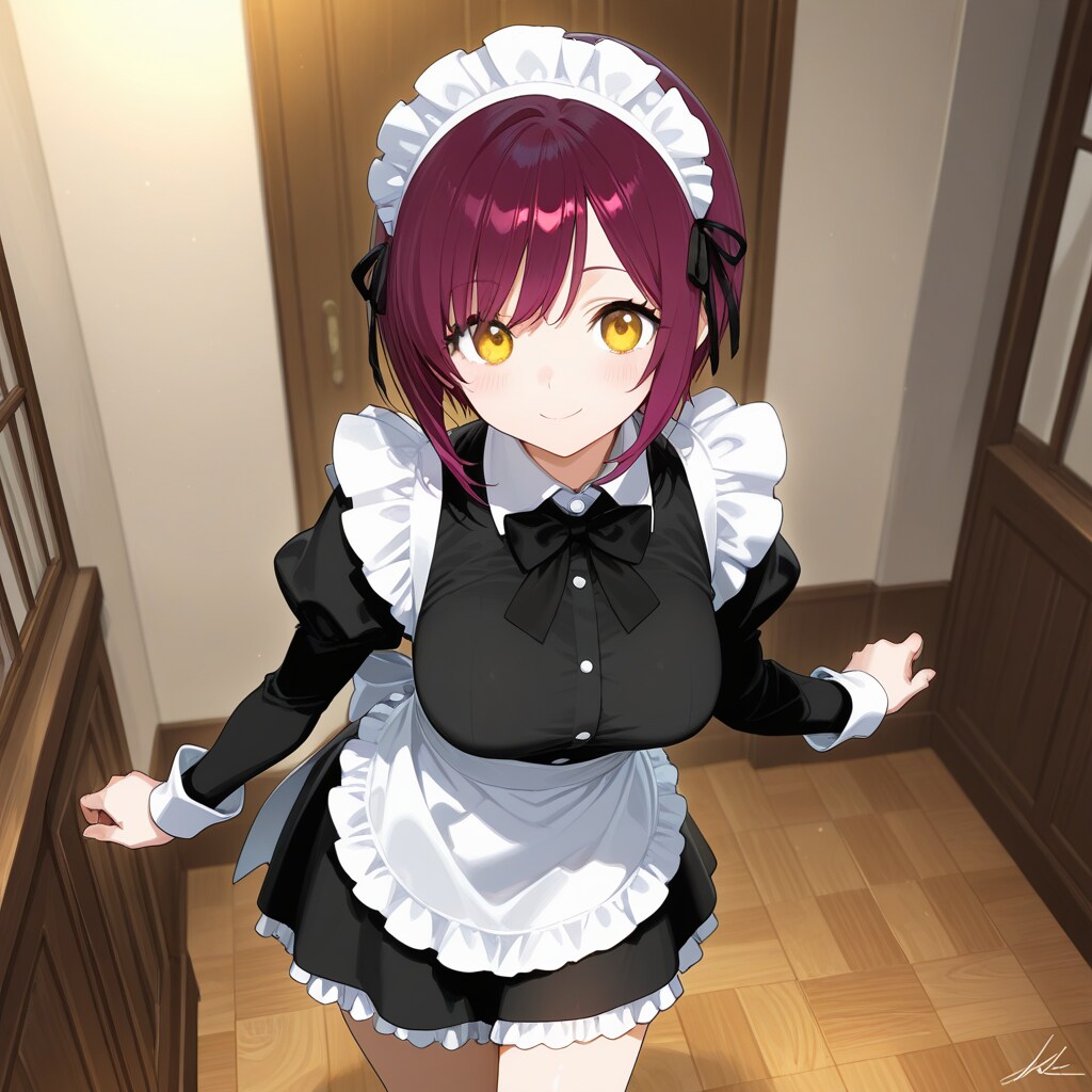 おはようございます（挨拶メイドの芽衣ちゃん） | の人気AIイラスト・グラビア