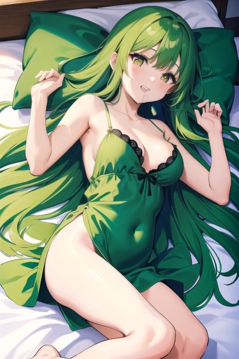 キュウリ🥒色の髪の娘