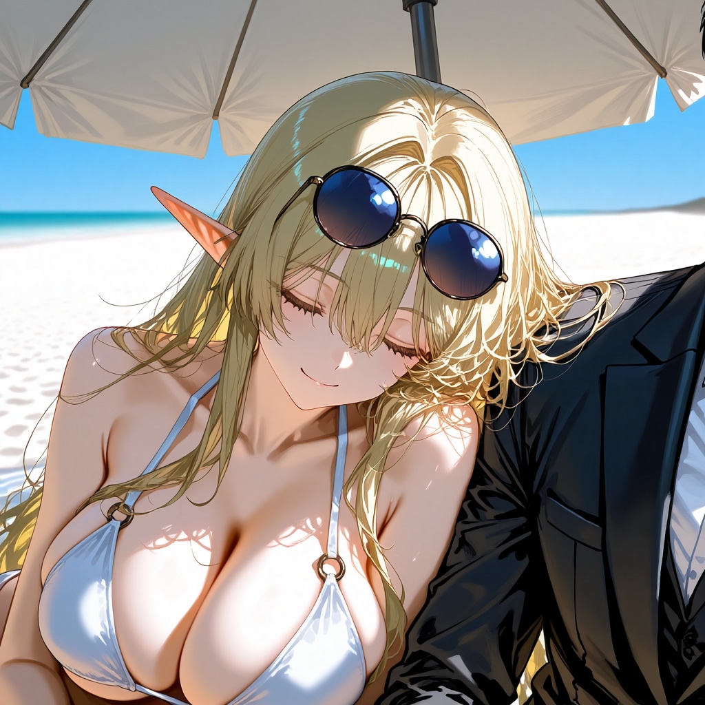 ボディーガードに甘えるエルフさん