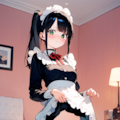 メイド服でパンチラ・コスプレができるラブホで♥【LoRA・Pony系・メイド服】 2枚目