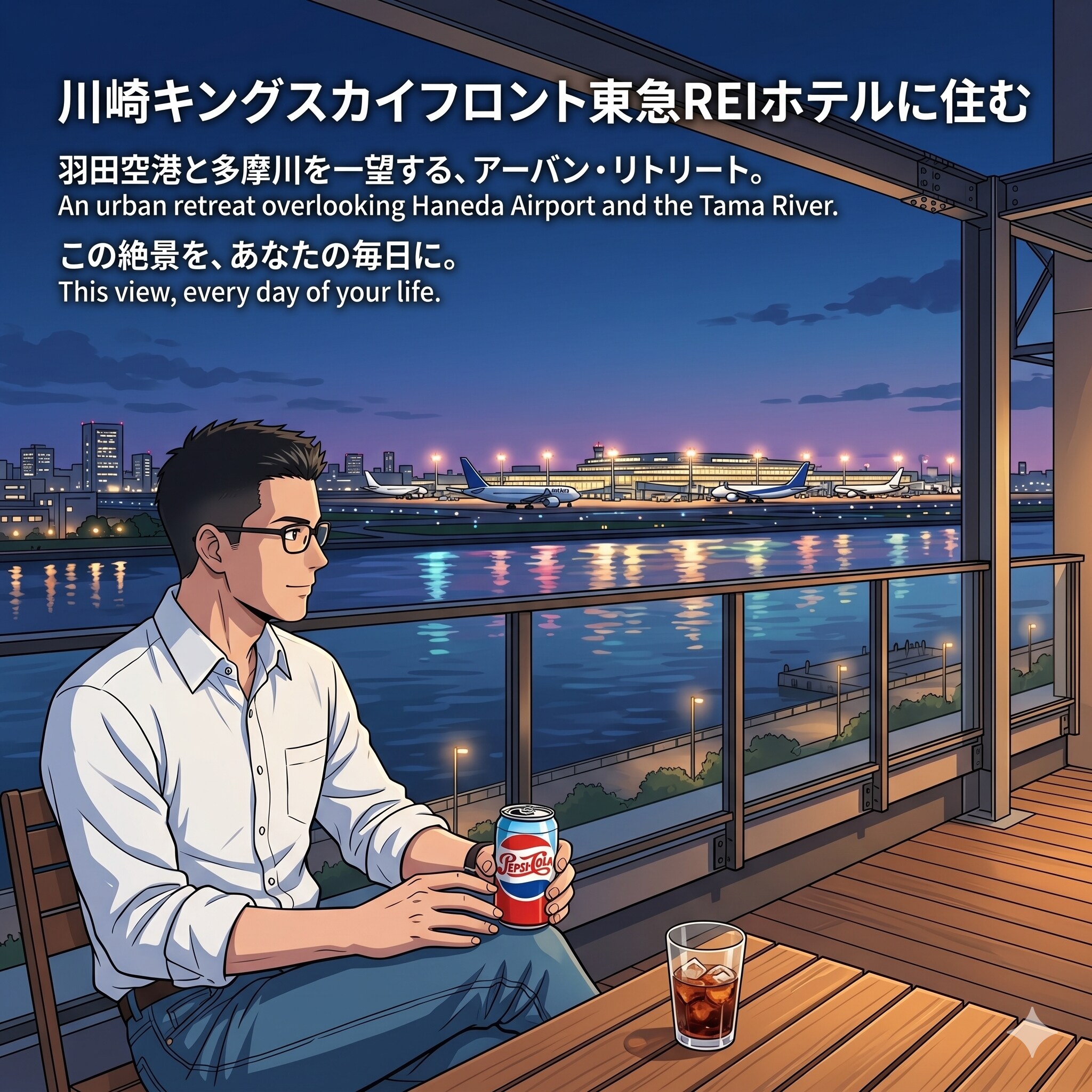 川崎キングスカイフロント東急REIホテルに住む | の人気AIイラスト・グラビア