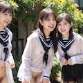 セーラー【透け+陰毛】 2枚目