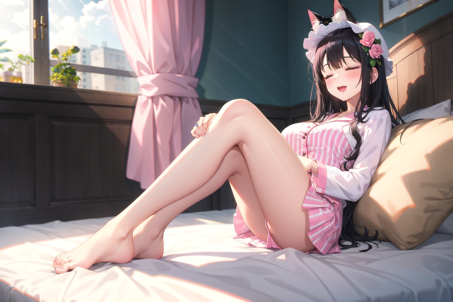 お昼寝から目覚めて | の人気AIイラスト・グラビア