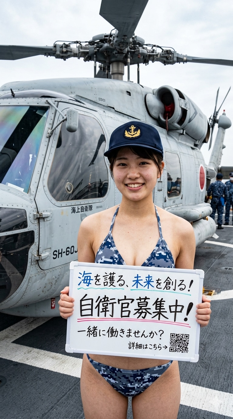 ４日の女性海上自衛官