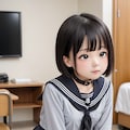 制服姿の少女 10枚目