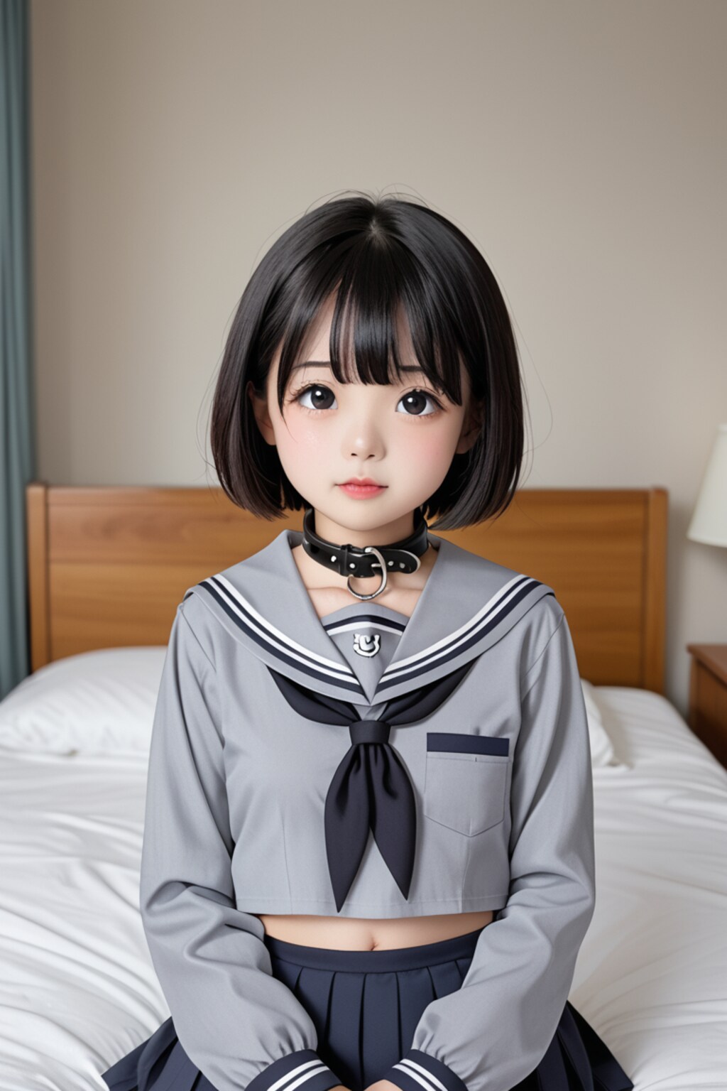 制服姿の少女