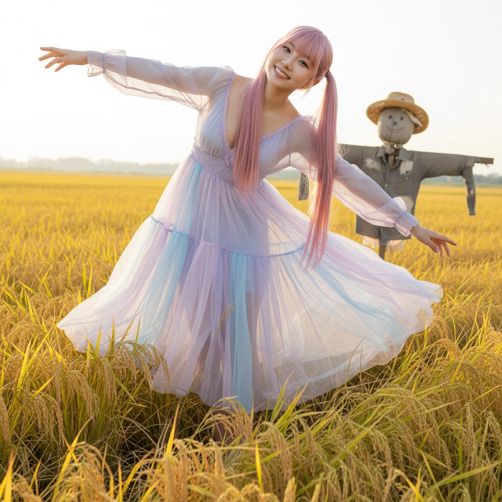 ももツイさん。案山子