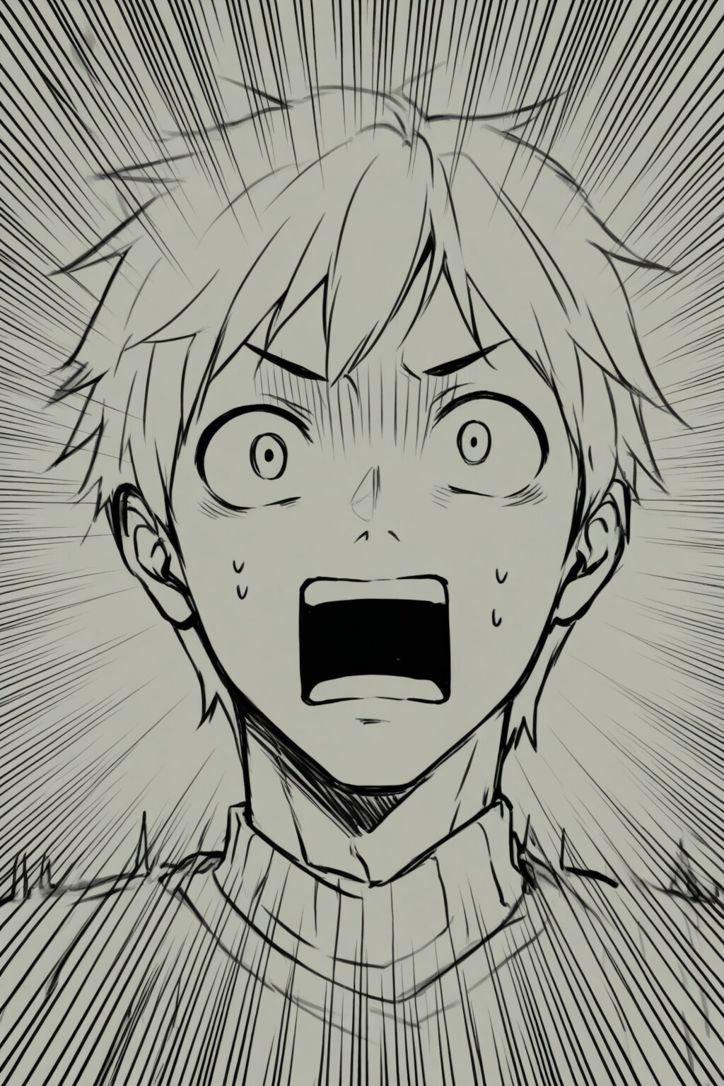 おどろく男の子