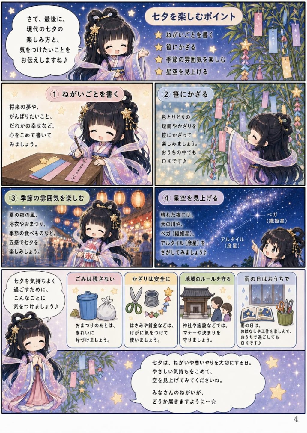 織姫が解説する世界の七夕学習漫画