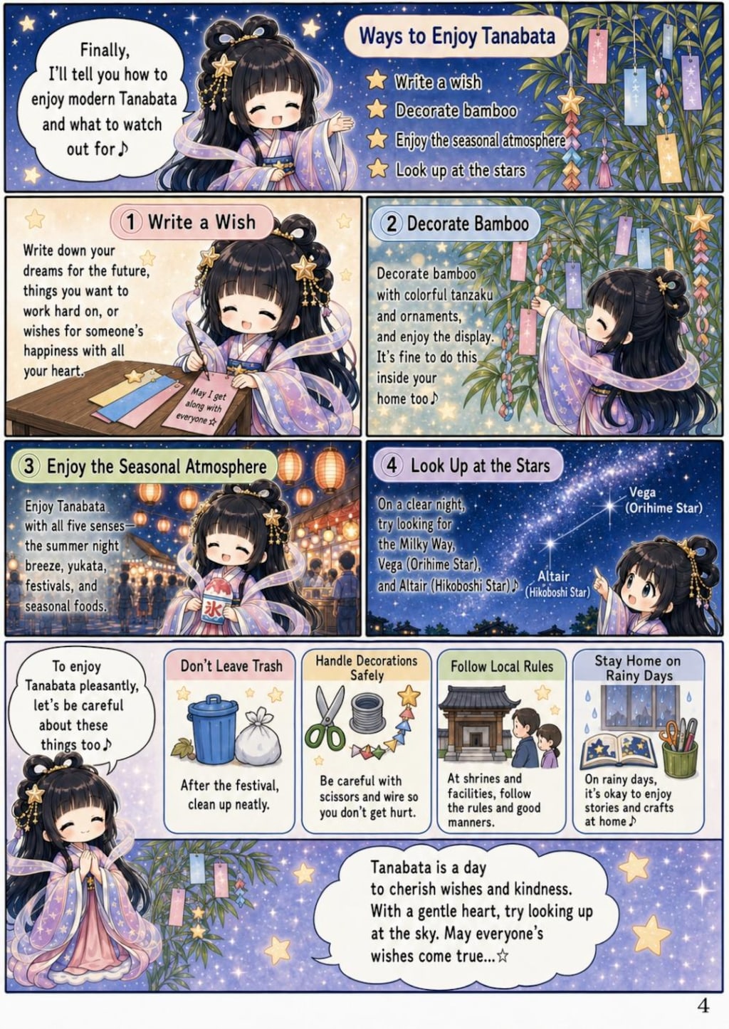 織姫が解説する世界の七夕学習漫画