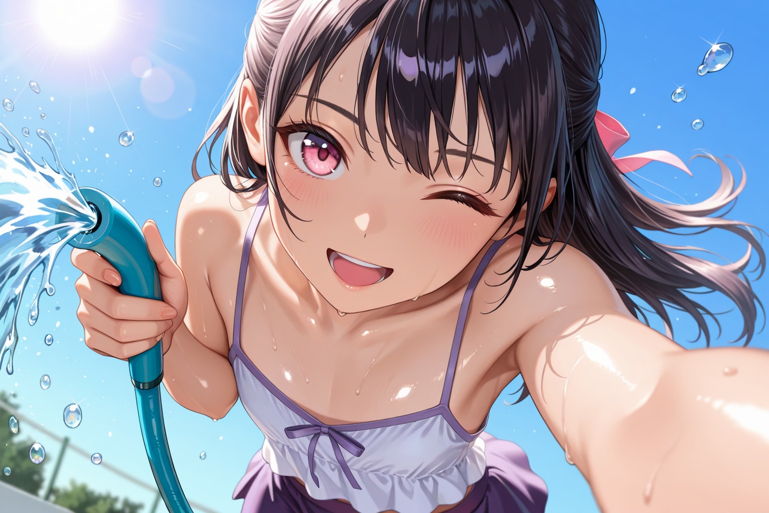 【本日の板野ちゃん】「暑い日は水浴びしたいよね♪」