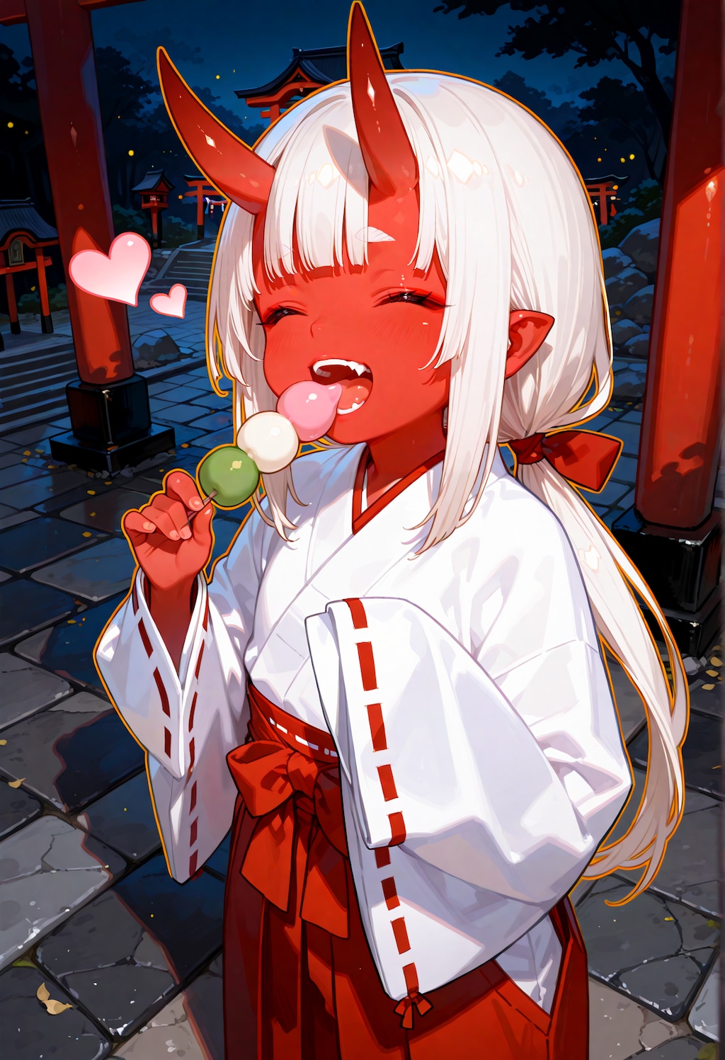 秋祭りの赤肌神職ちゃん。