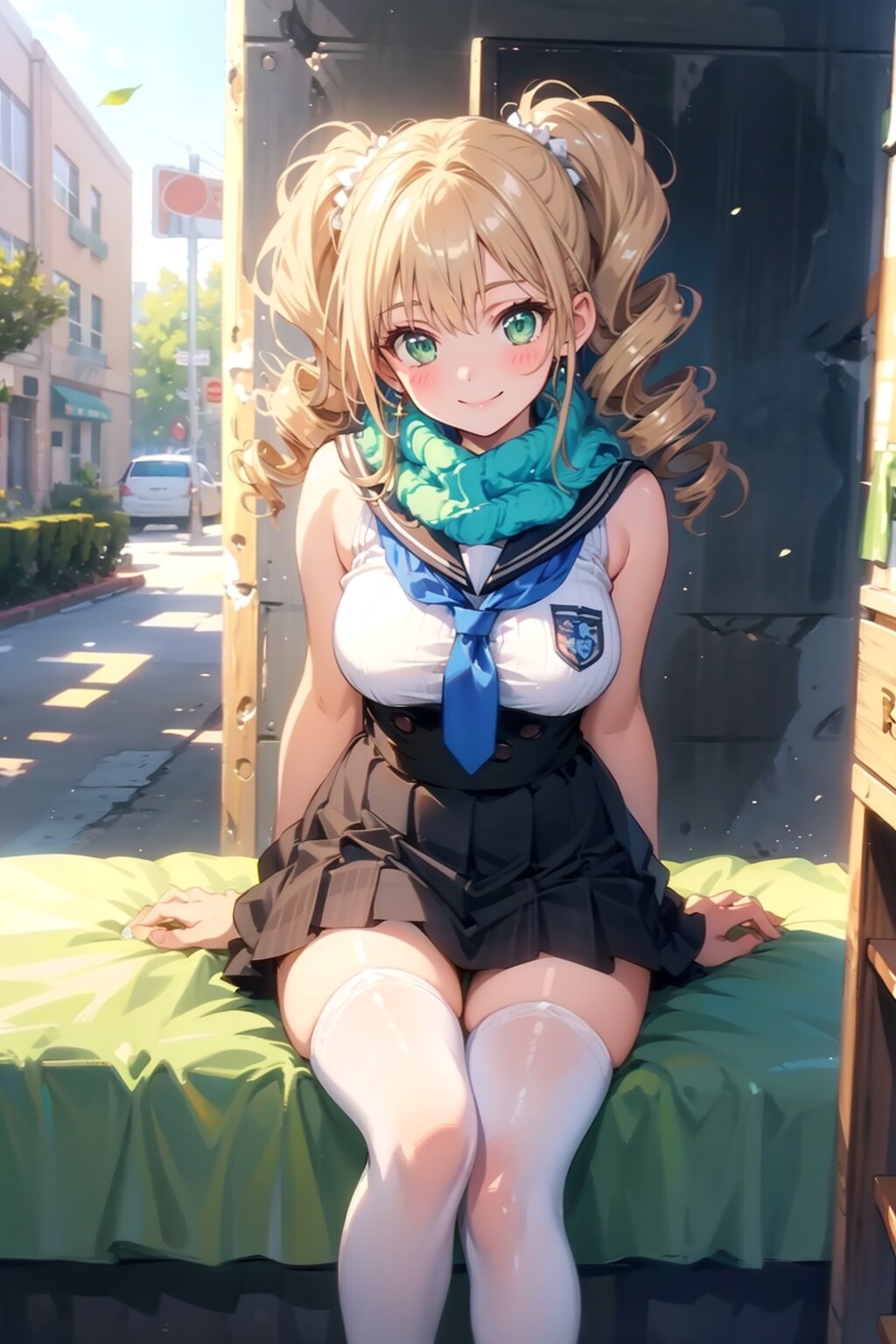 TOPAZ:2枚] 制服とニーソ