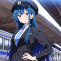 青髪の駅員さん 3枚目