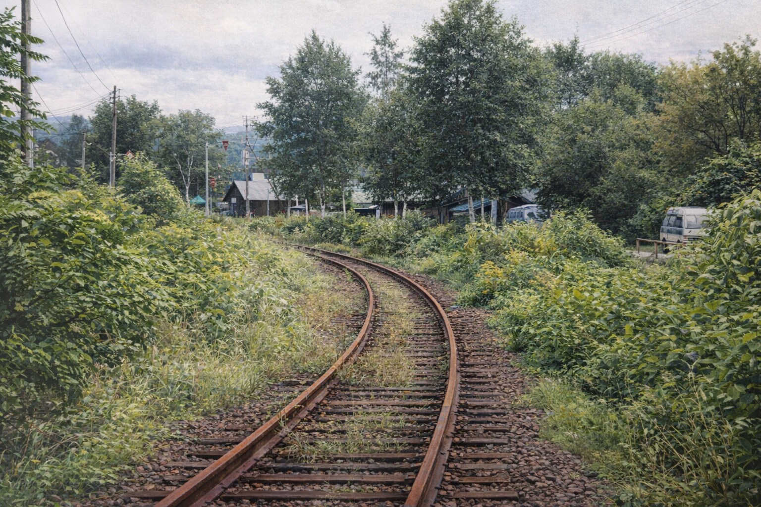 鉄道廃線跡　上砂川支線 砂川ー下鶉間　1995年9月 | の人気AIイラスト・グラビア