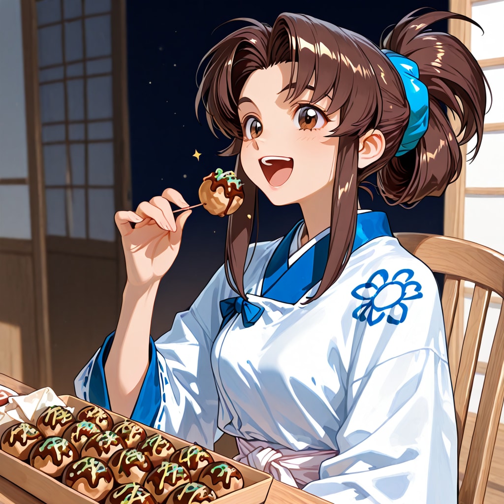 [東雲沙耶] たこ焼き大好き！ | の人気AIイラスト・グラビア