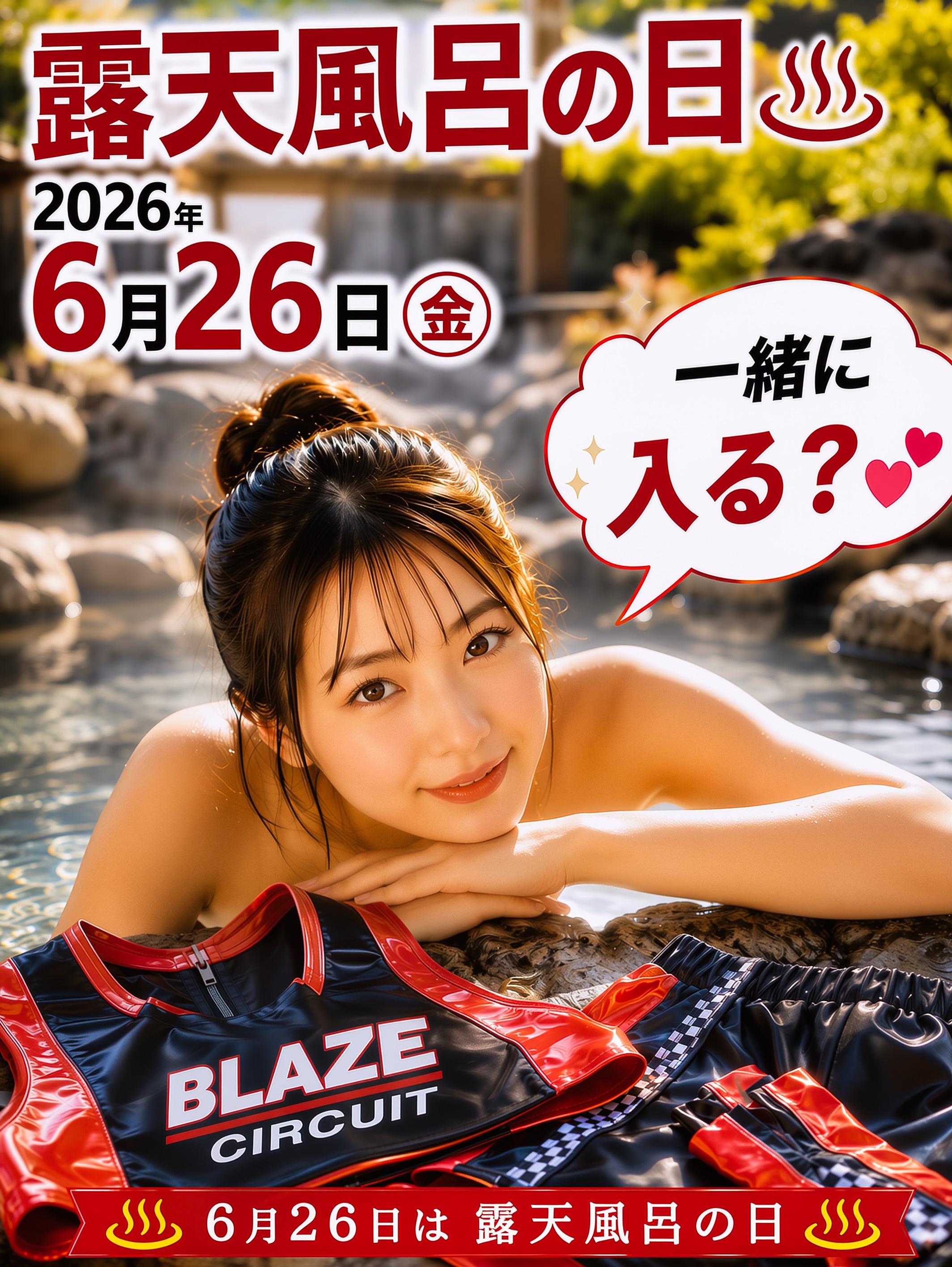 今日の１枚(6月26日)露天風呂の日
