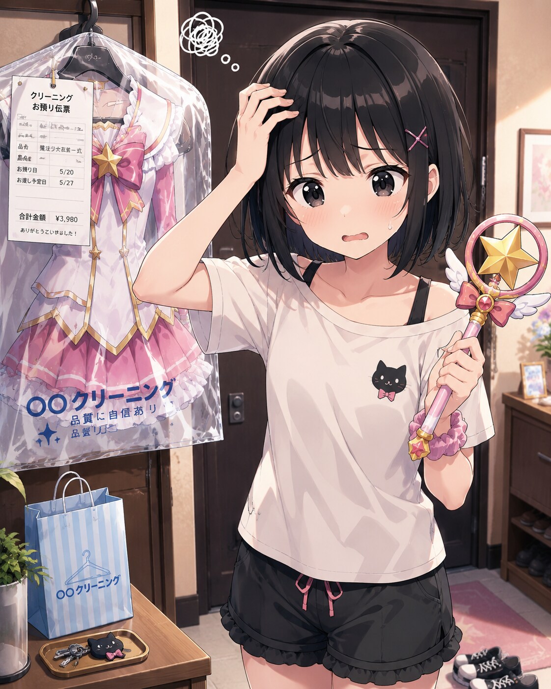 クリーニングに出したことを忘れてた魔法少女