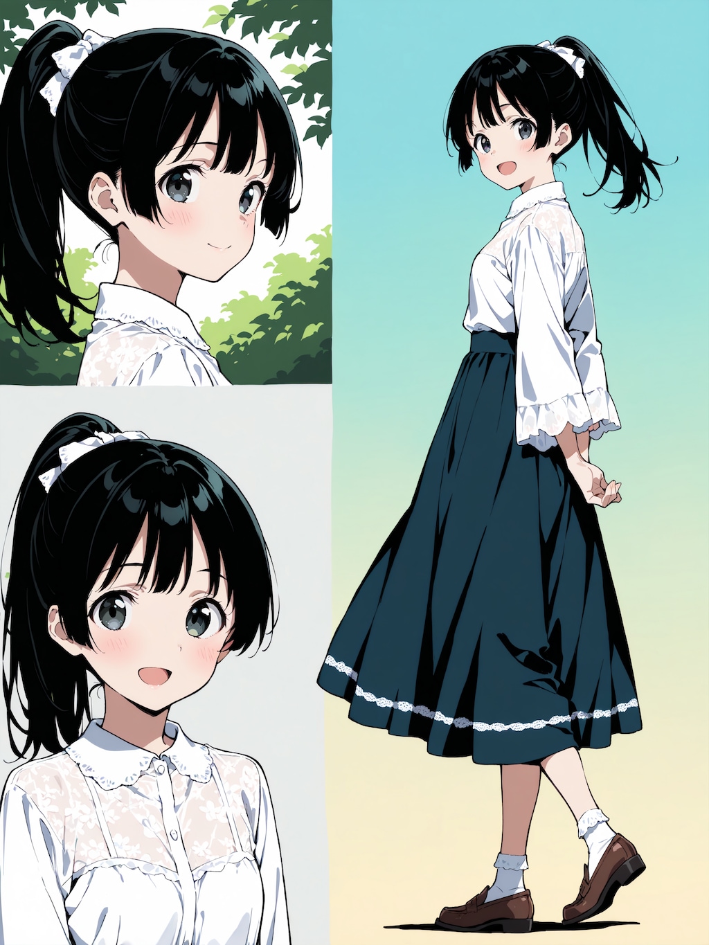 アニメグッズのクリアファイルにありそうなデザイン？