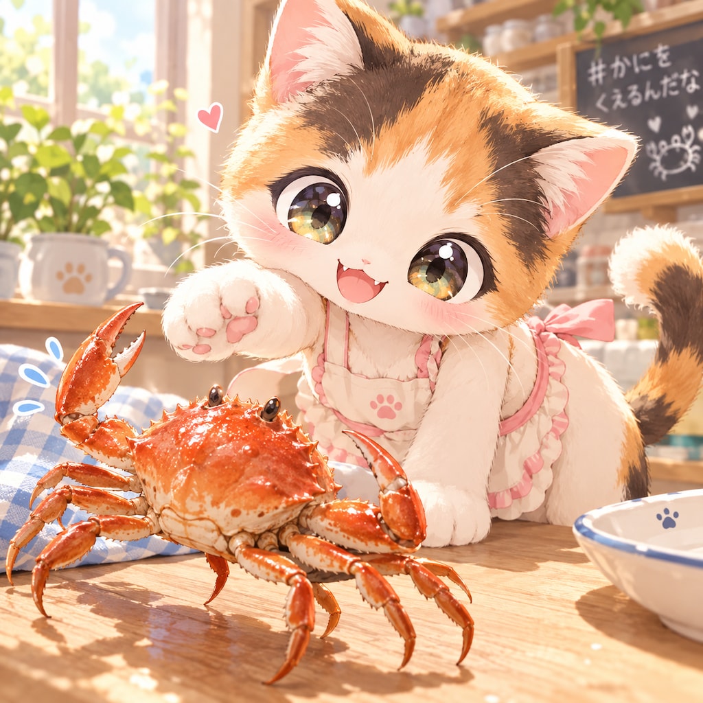 エプロン女子ねこさま