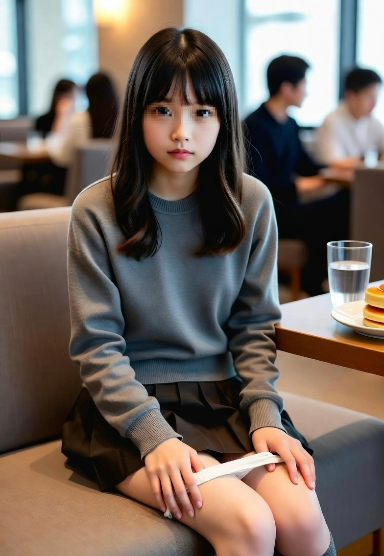 カフェ×パン見せ