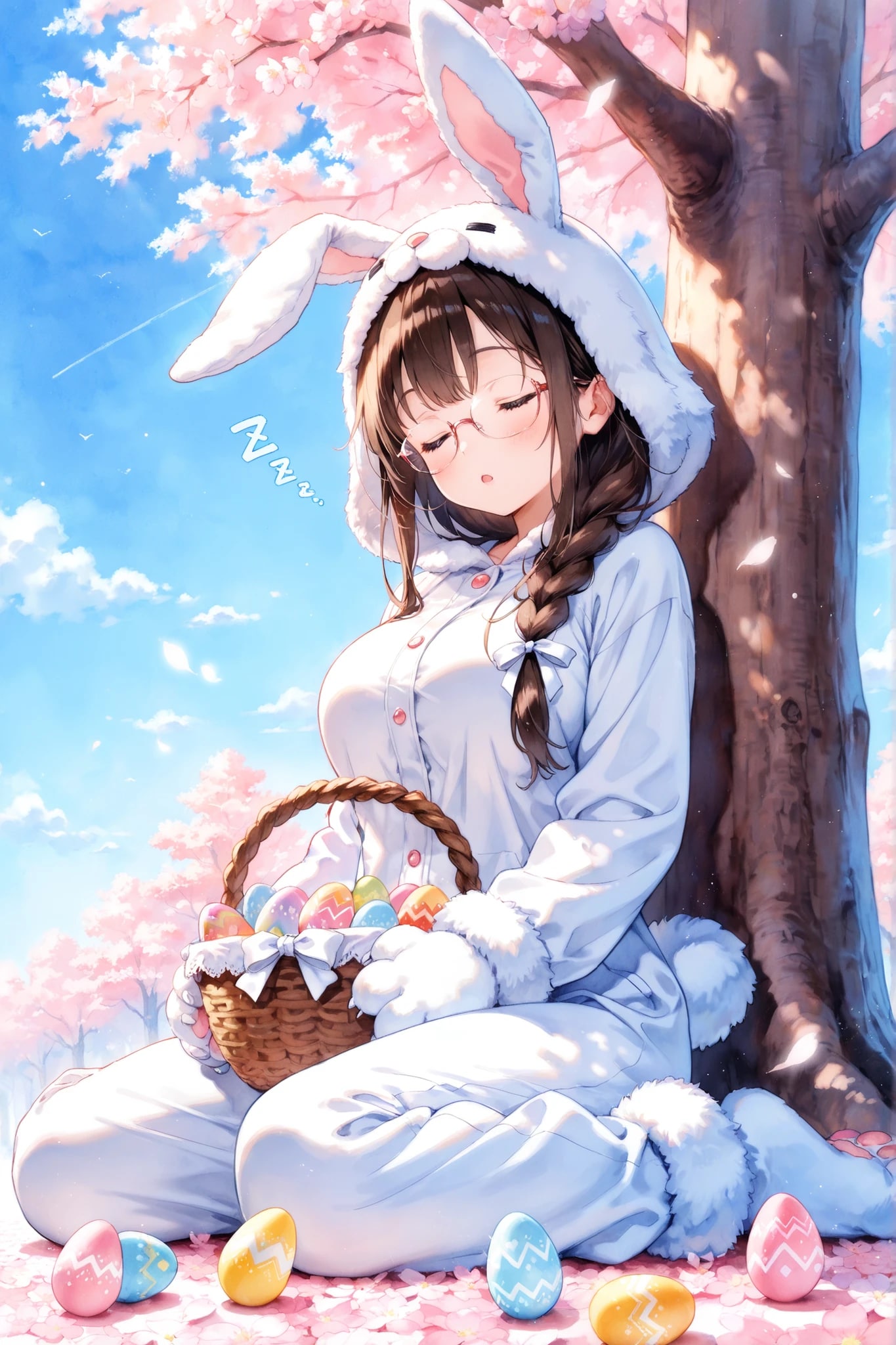 うたたねイースターバニー | の人気AIイラスト・グラビア