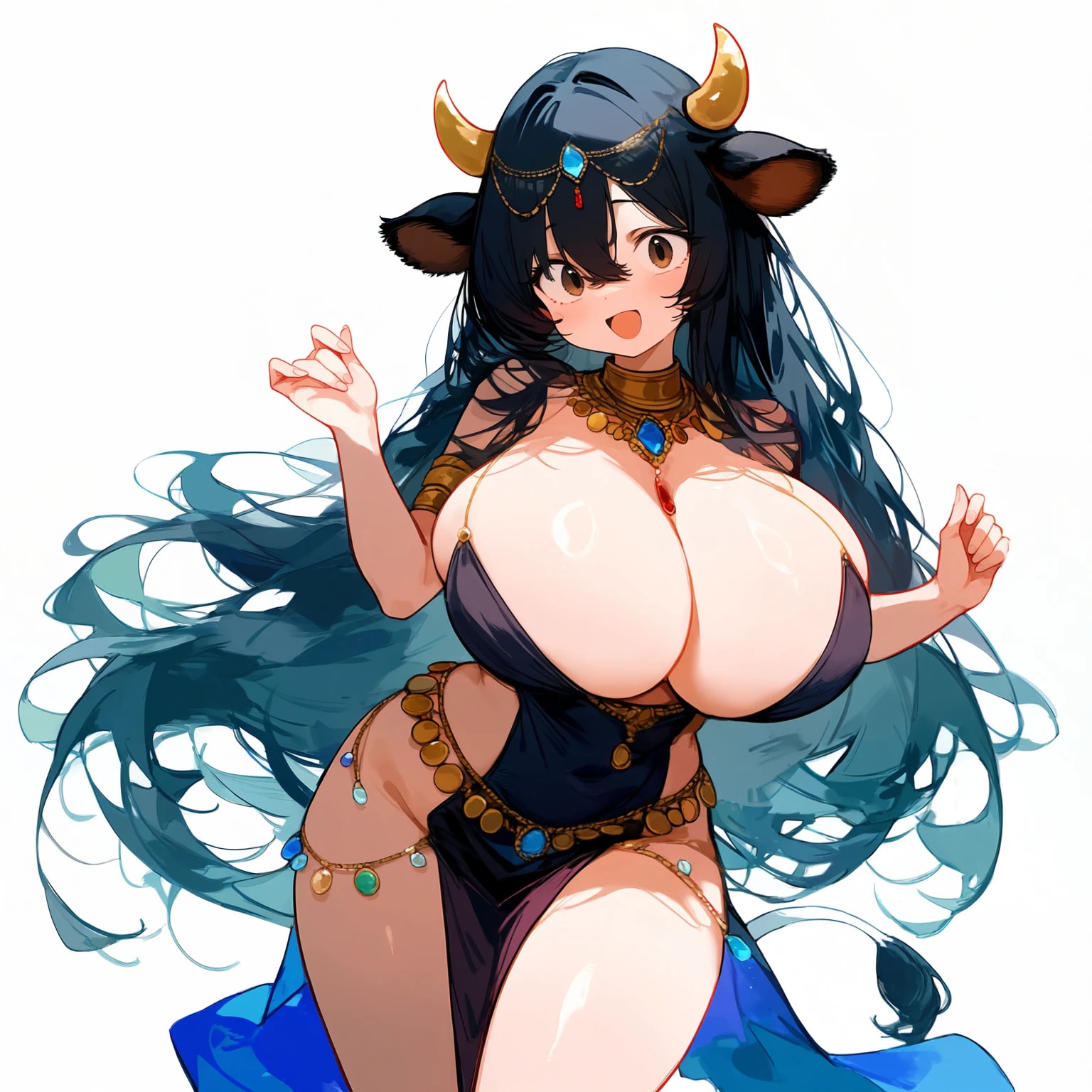 エキゾチック風ドレスの踊り子　牛娘さん