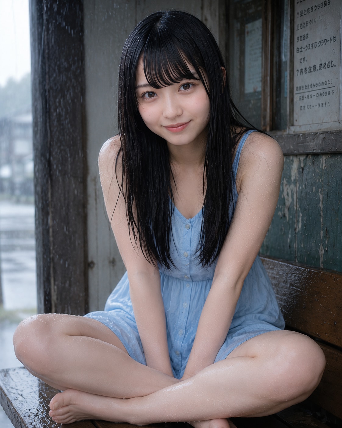 雨の駅