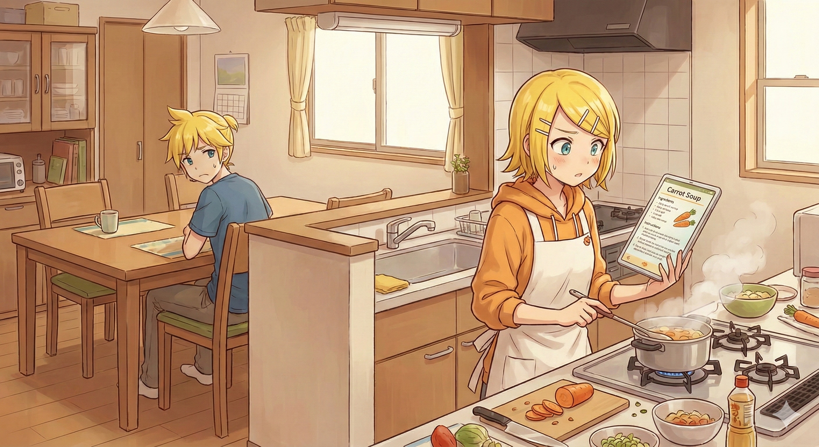 料理をがんばる リンさん💦 | の人気AIイラスト・グラビア