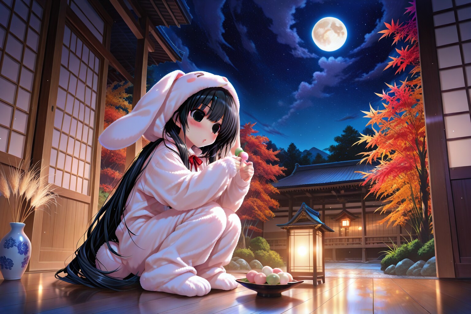 企画参加用(月見) | の人気AIイラスト・グラビア
