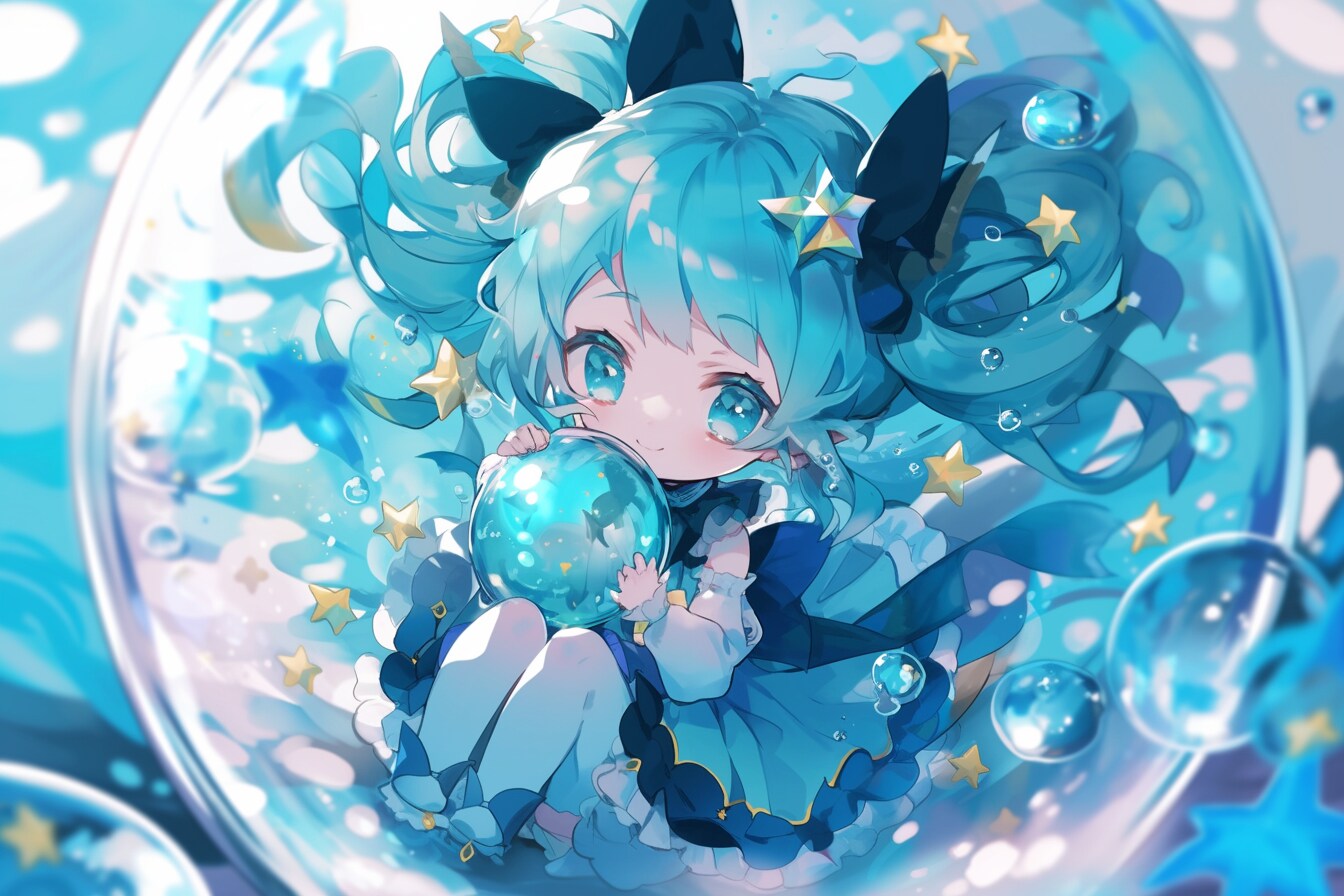 「瓶詰の少女」碧04 | の人気AIイラスト・グラビア