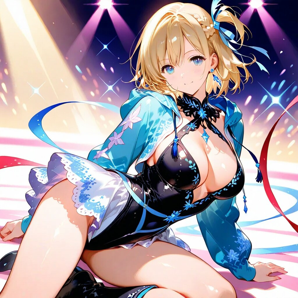 金髪ショート新体操美少女