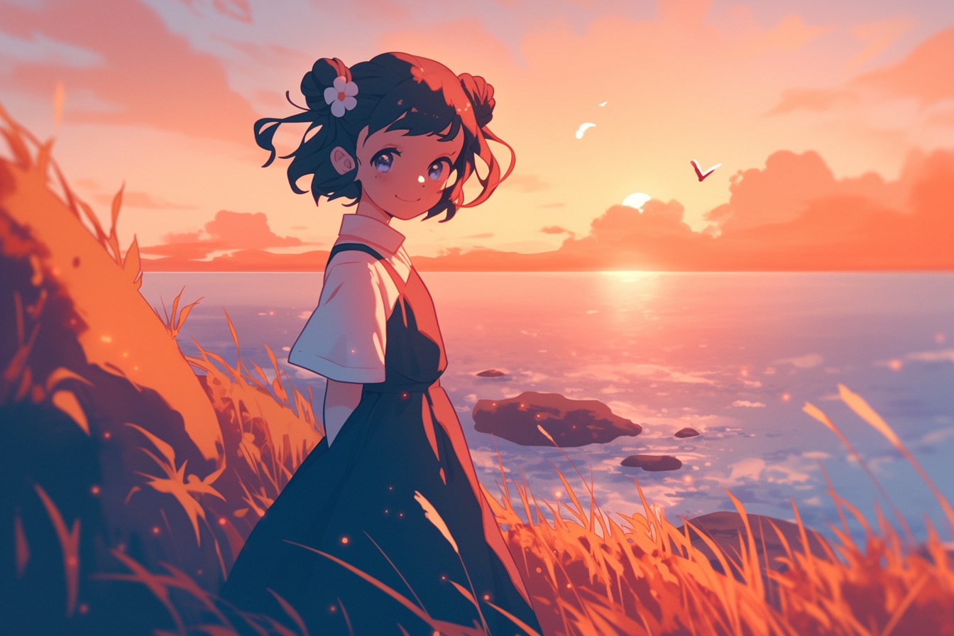 夕暮れのおだんごちゃん🍡✨158 | の人気AIイラスト・グラビア