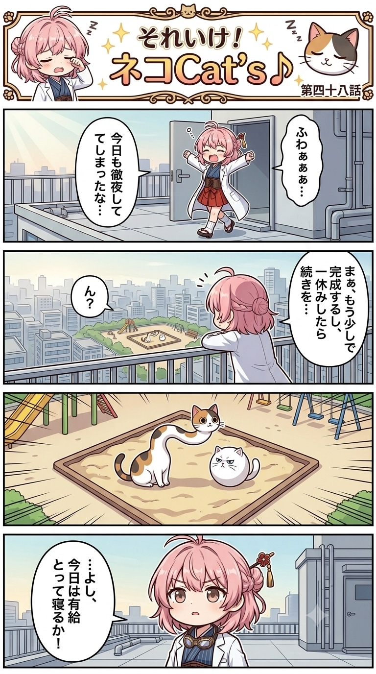 【48話】それいけ！ネコCat's♪(４コマ漫画)