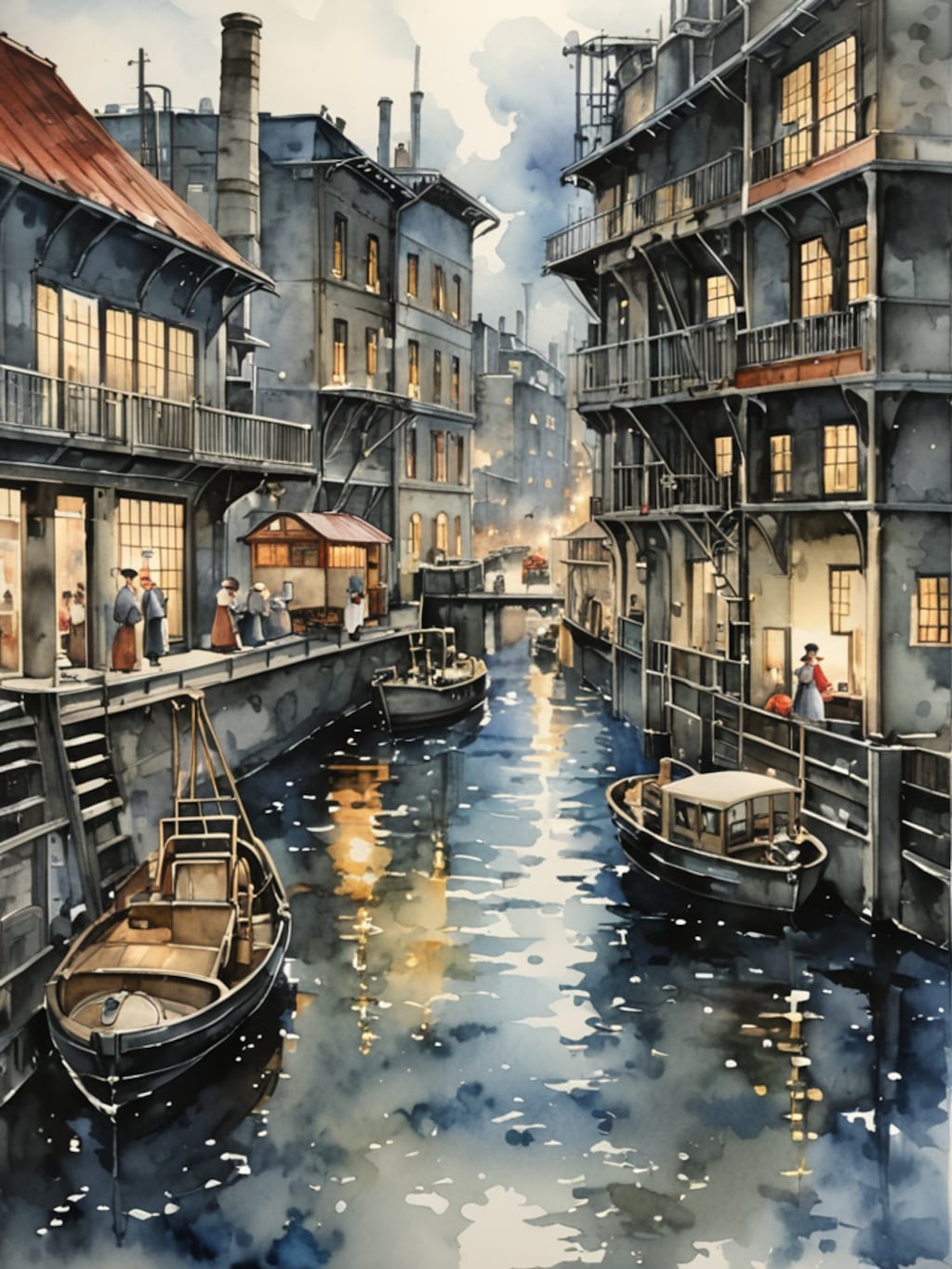 煙突のある風景