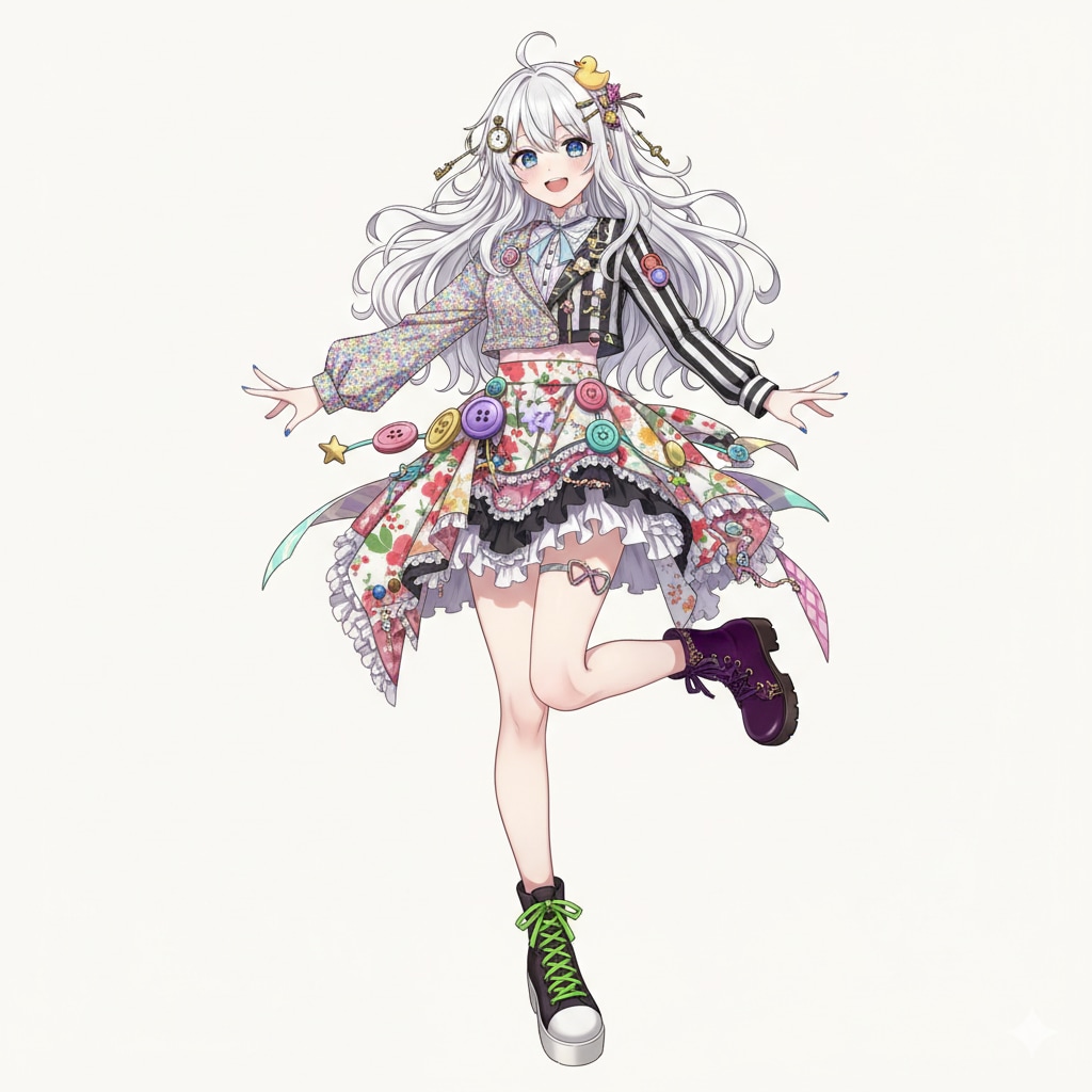 白髪の可愛い女の子【358】