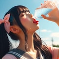 水を飲むぬまちゃん 5枚目