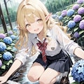 【エルフ三姉妹】ルミナちゃん【梅雨】 2枚目