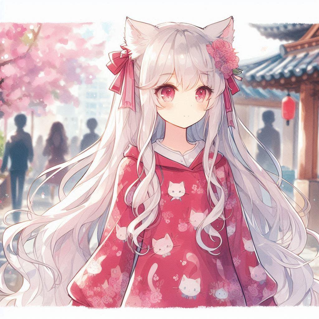 白髪の可愛い女の子【13】 | の人気AIイラスト・グラビア