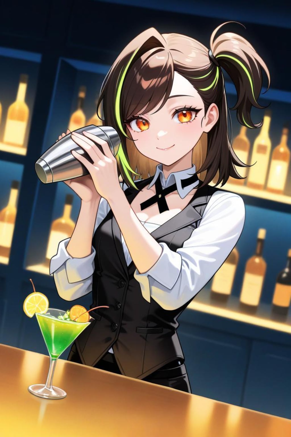 彼女はBARにいる